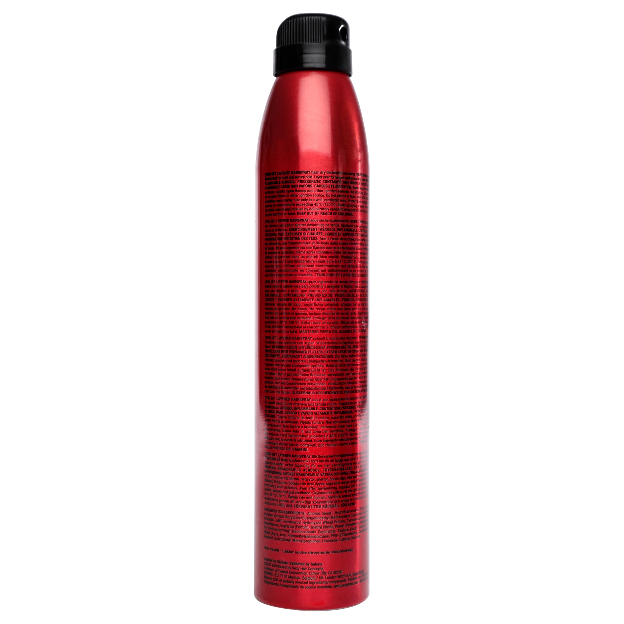 SexyHair Big Get Layered Flash Dry Thickening Hairspray, 8 Oz | Buildable Texture, Volume and Shine | Up to 72 Hours of Humidity Resistance - Image 7