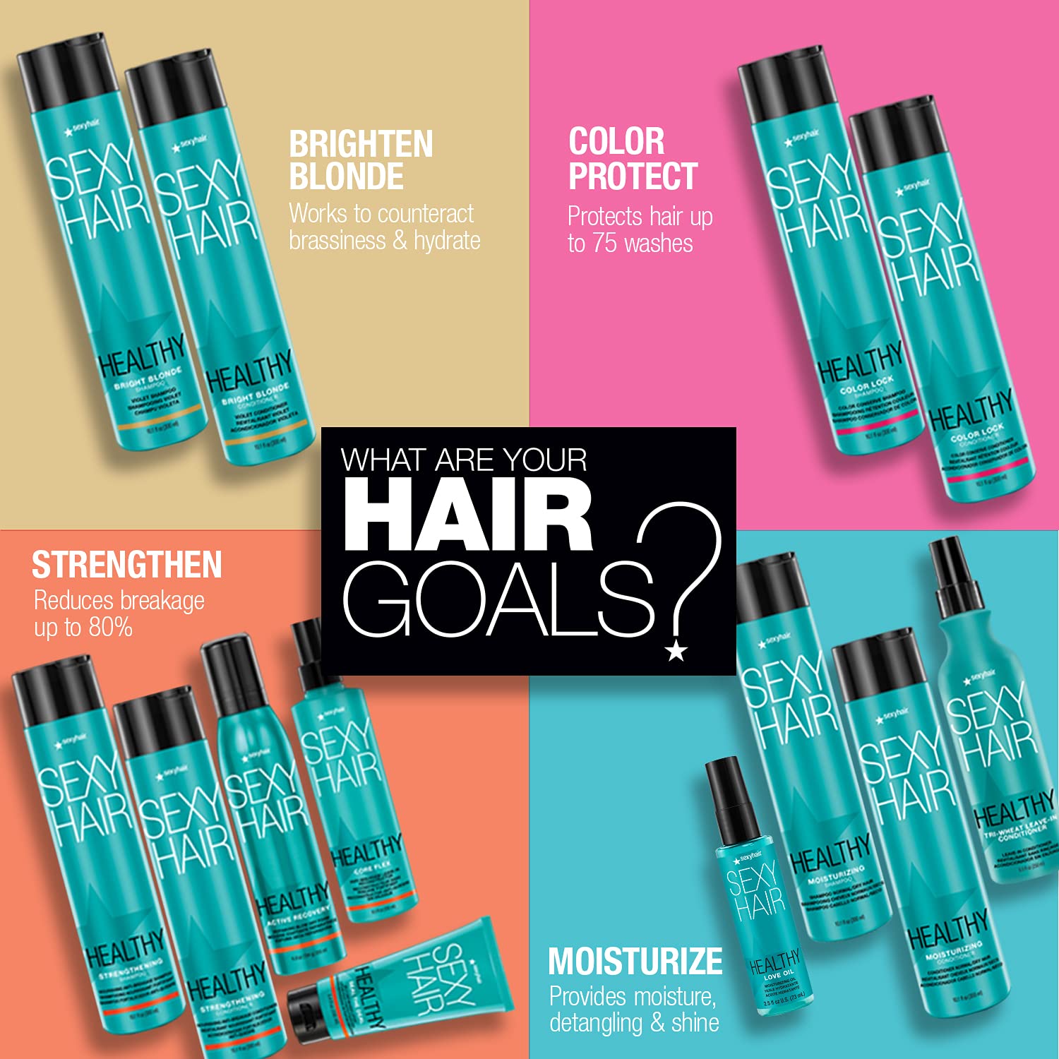 SexyHair Healthy Strengthening Anti-Breakage Shampoo/Conditioner | Helps Provide Strength and Flexibility to Damaged Hair | SLS and SLES Sulfate Free - Image 4